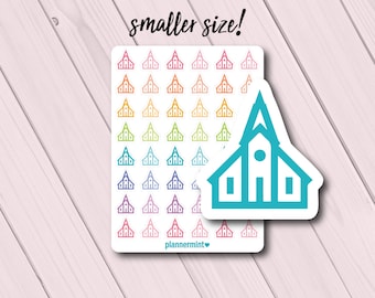 Mini Church Planner Stickers - Erin Condren - Happy Planner - Functional Icon Deco - Bible Study - LDS - Mutual