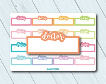 Doctor Appointment Planner Stickers: Fillable Tracker (Matte or Glossy)