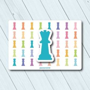 Chess Planner Stickers: Game Night Icons