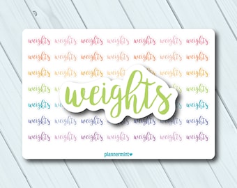 Weights Planner Stickers: Workout Tracker, Matte or Glossy