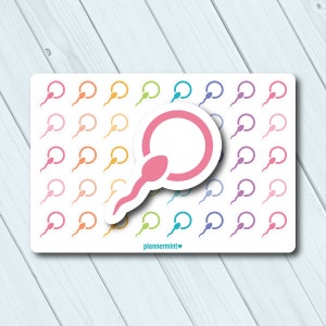 Pegatinas del planificador de fertilidad - pegatinas de ovulación - pegatinas de iconos funcionales - Erin Condren - planificador feliz - embarazo - FIV