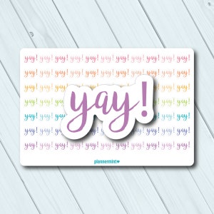 Yay-plannerstickers: mat of glanzend
