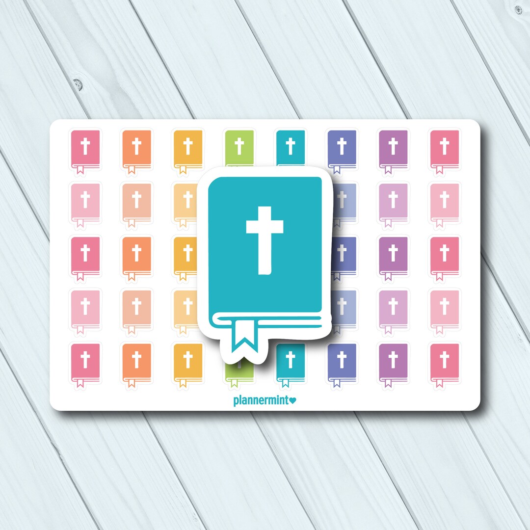 Bible Planner Stickers - Religion Stickers - Functional Icon Stickers ...
