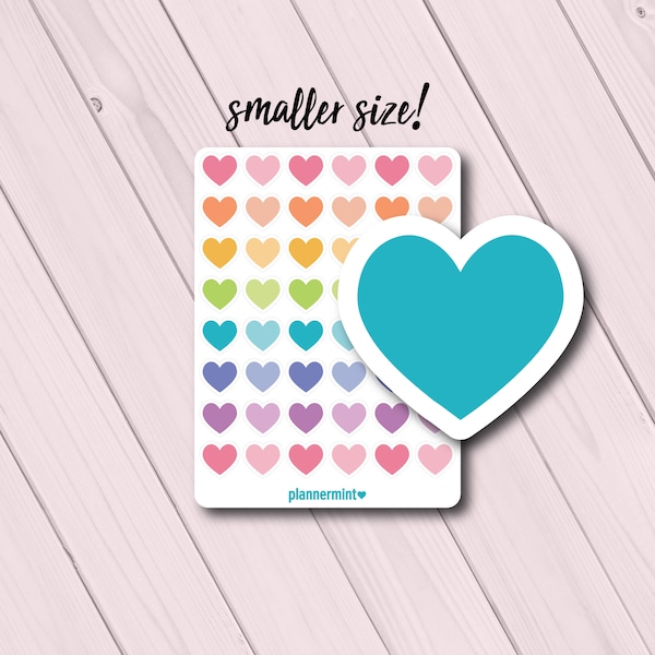 Mini Heart Planner Stickers - Erin Condren - Happy Planner - Functional Icon Deco - Tiny - Small - Love - Date