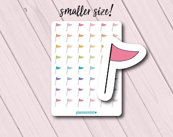 Mini Flag Planner Stickers: Functional Icon Deco