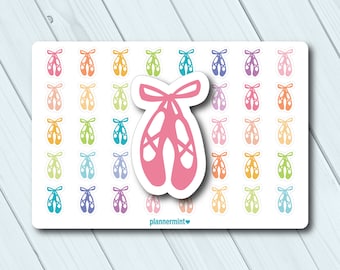 Ballet Planner Stickers: Pointe Shoe Icons (Matte or Glossy)