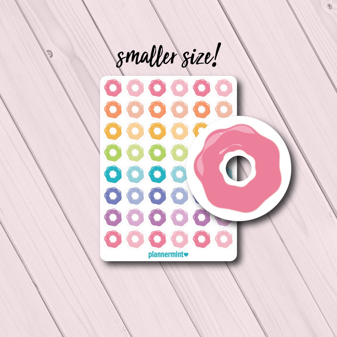 Simple Donut Basic Sticker Mini Donut Planner Stickers – Functional Icon Stickers - Etsy