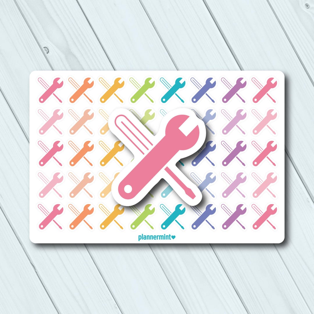 Tools Planner Stickers: Maintenance Icon Stickers for Erin Condren - Etsy