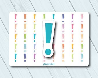 Exclamation Point Planner Stickers: Functional Icons (40 pc)