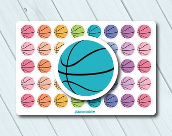 Basketball Planner Stickers: Colorful Sports Icons