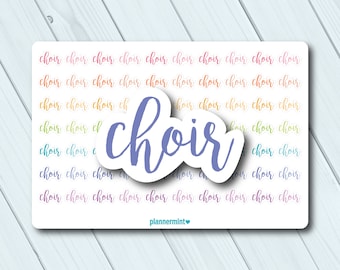 Choir Planner Stickers - Church - Matte or Glossy