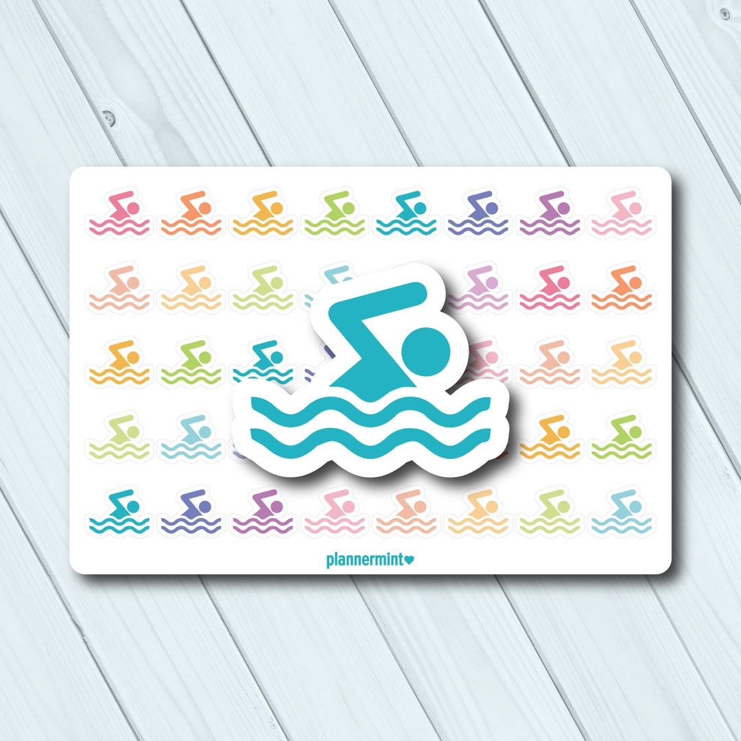 Swimming Planner Stickers - Functional Icon - Erin Condren Life Planner ...