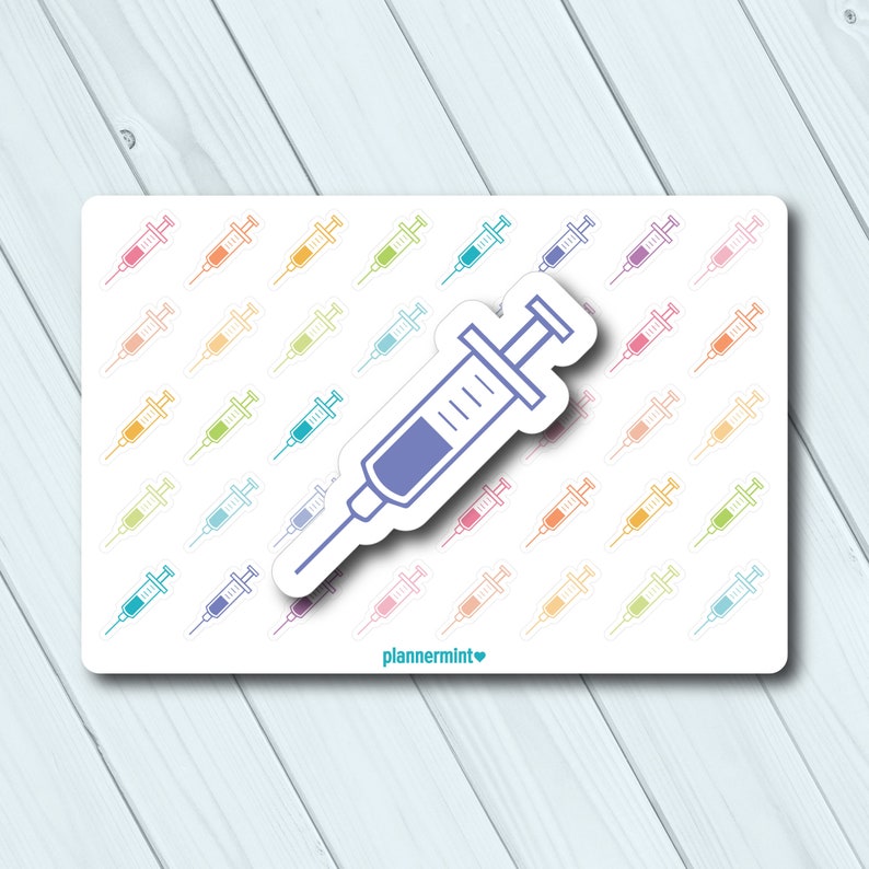 Syringe Labelling Sticker Syringe Planner Stickers: Functional Icons for Happy Planners - Etsy