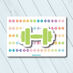Dumbbell Planner Stickers: Fitness & Workout Icons