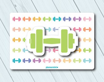 Dumbbell Planner Stickers: Fitness & Workout Icons