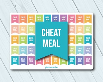 Cheat Meal Planner Stickers: Flag Stickers (50/Sheet)