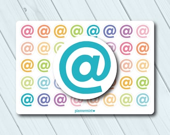 At Sign Planner Stickers: Email Icon Stickers (Matte or Glossy)