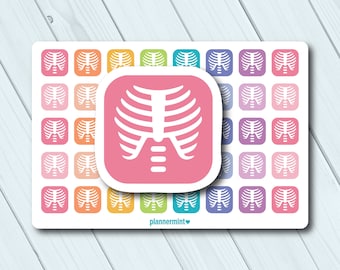 X-Ray Planner Stickers: Radiology & Respiratory Icons