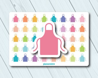 Apron Icon Planner Stickers: Cooking, Grilling, Baking