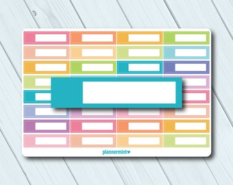 Blank Planner Stickers - Fillable Tracker - Erin Condren Life Planner - Happy Planner - Empty - Writeable - Organization - Matte or Glossy