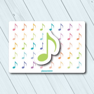 Music Note Planner Stickers: Icon Stickers (Matte or Glossy)