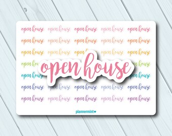 Open House Planner Stickers: Realtor, Graduation (Matte or Glossy)