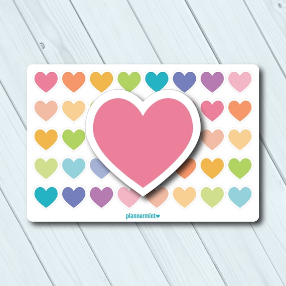 Planner Stickers, Heart Stickers, Erin Condren