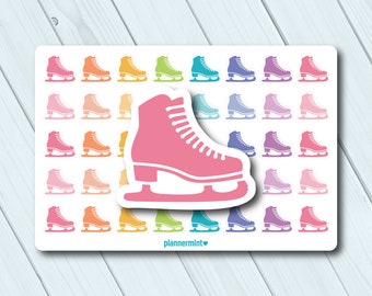 Ice Skates Planner Stickers - Functional Icon Stickers - Erin Condren - Skating Stickers - Ice Hockey - Figure Skating