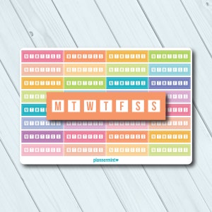 Weekly Habit Tracker Stickers: Fillable Planner Stickers