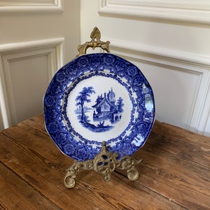 Gotha J.H. Blue Transferware Plate