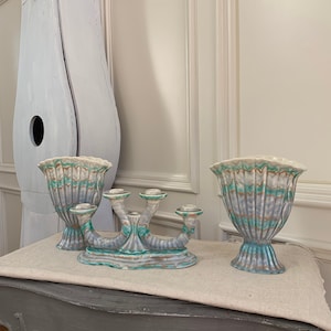 Beswick Art Deco Vase and Candlestick Set