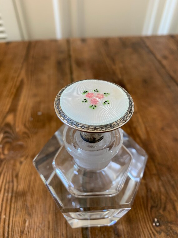 ster Sterling Enamel Scent Bottle Gem