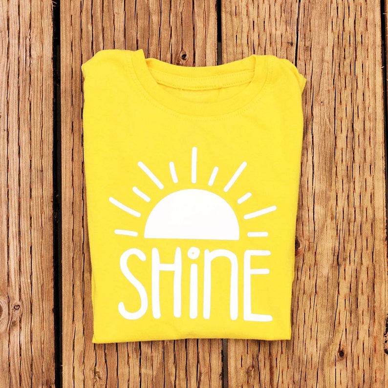 Shine Yellow Shirt Cute Shirts for Girls Girls Shirts | Etsy