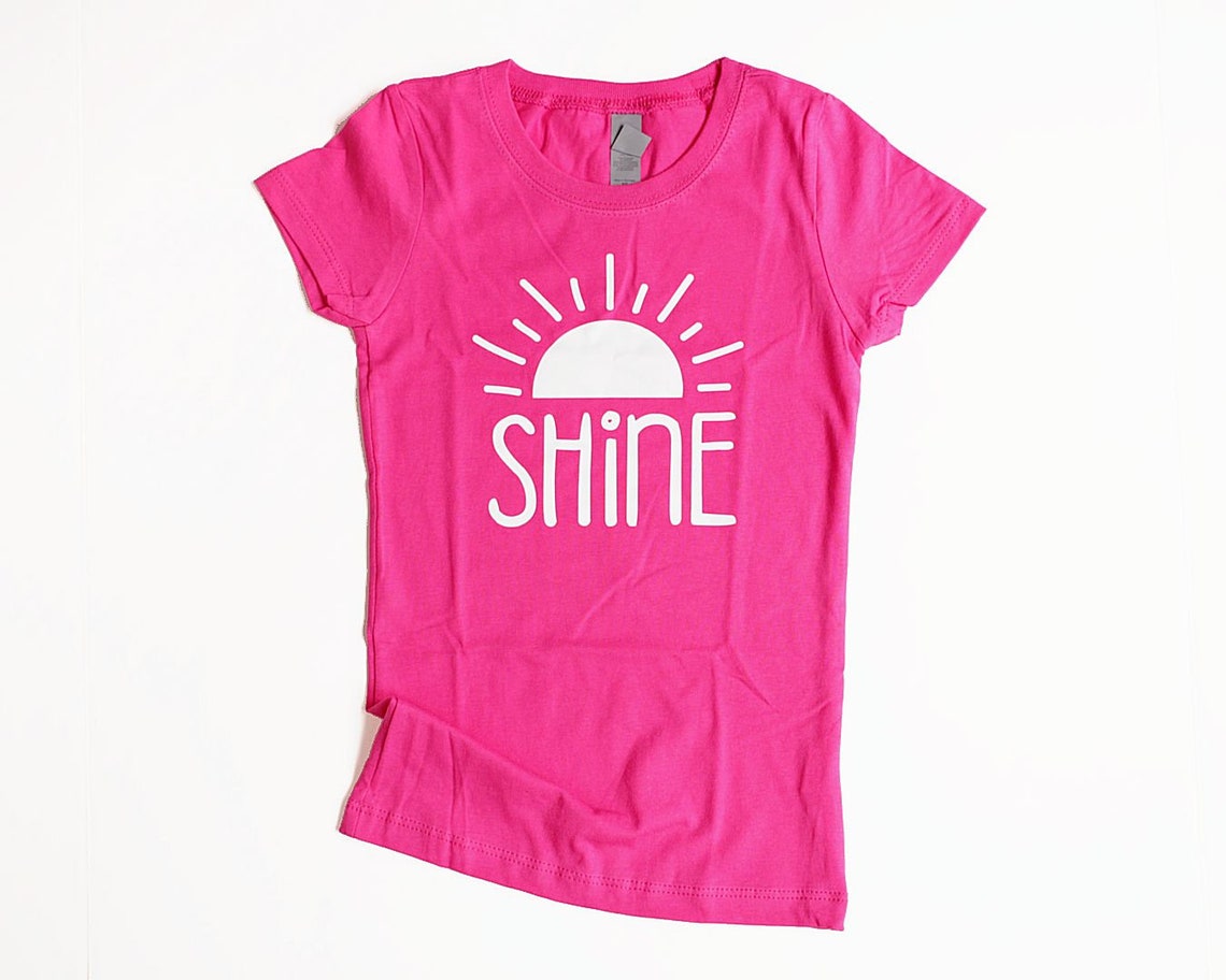 Shine Yellow Shirt Cute Shirts for Girls Girls Shirts | Etsy