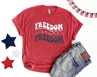 Freedom Shirt Unisex 4th of July Shirt Christian Patriotic Tshirt Men USA T Shirt Bible Verse 1 Peter 2:16 Red White and Blue Tee for Women