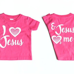 Jesus Loves Me Shirts Christian T Shirts for Toddler Girl Clothes Christian Shirts Gifts for Girls Valentines Gifts Cute Shirts For Girls