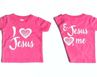 Jesus Loves Me Shirts Christian T Shirts for Toddler Girl Clothes Christian Shirts Gifts for Girls Valentines Gifts Cute Shirts For Girls