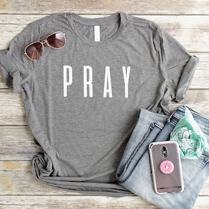 Pray Christian Shirts for Women Relaxed Shirts Christian Pray Shirts Cute Shirts For Women Jesus Shirts Bible Verse Shirts Christian Women
