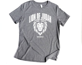 Lion of Judah Christian T Shirts for Women Relaxed Shirts Christian Lion Shirts For Women Jesus Shirts Bible Verse Shirts Christian Women