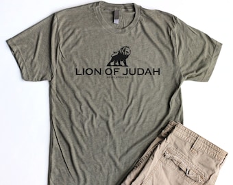 Lion of Judah Mens Christian Shirts Dad Birthday Gifts for Men Christian T Shirt Revelation 5:5 Bible Verse Shirt Jesus Shirt