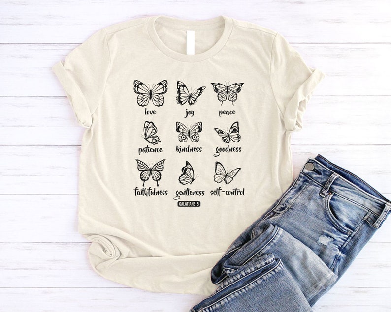 Fruit of the Spirit Shirt Women Butterfly Shirt Christian Shirts for ...