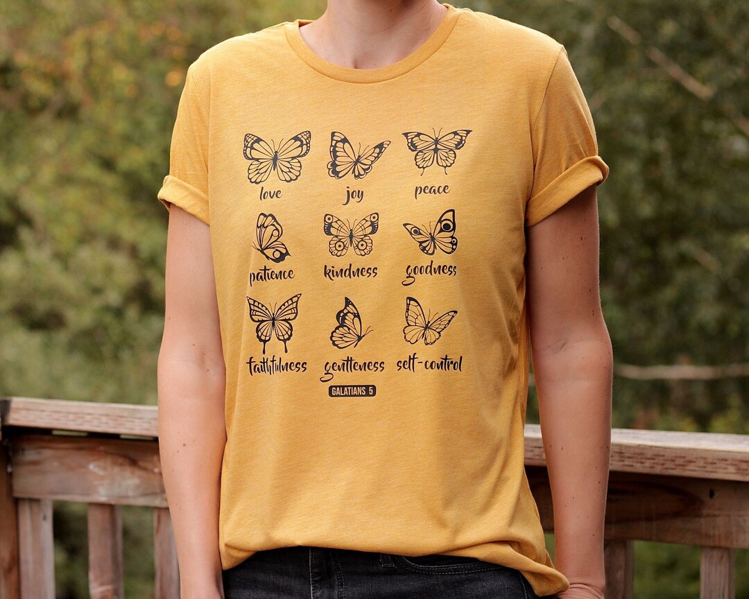 Fruit of the Spirit Shirt Women Butterfly Shirt Christian Shirts for ...