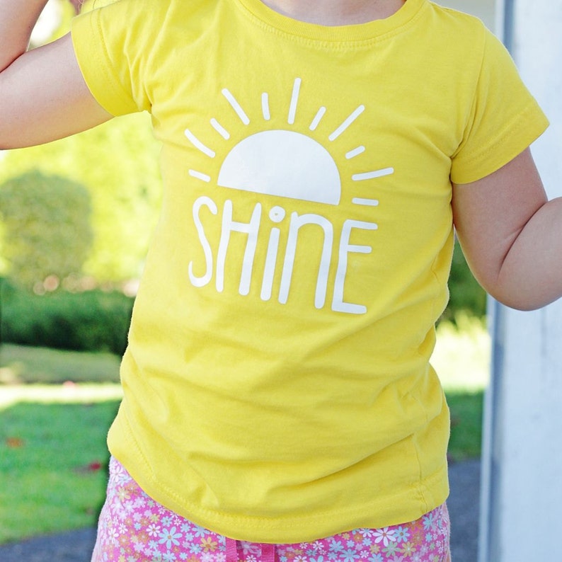 Shine Yellow Shirt Cute Shirts for Girls Girls Shirts Etsy