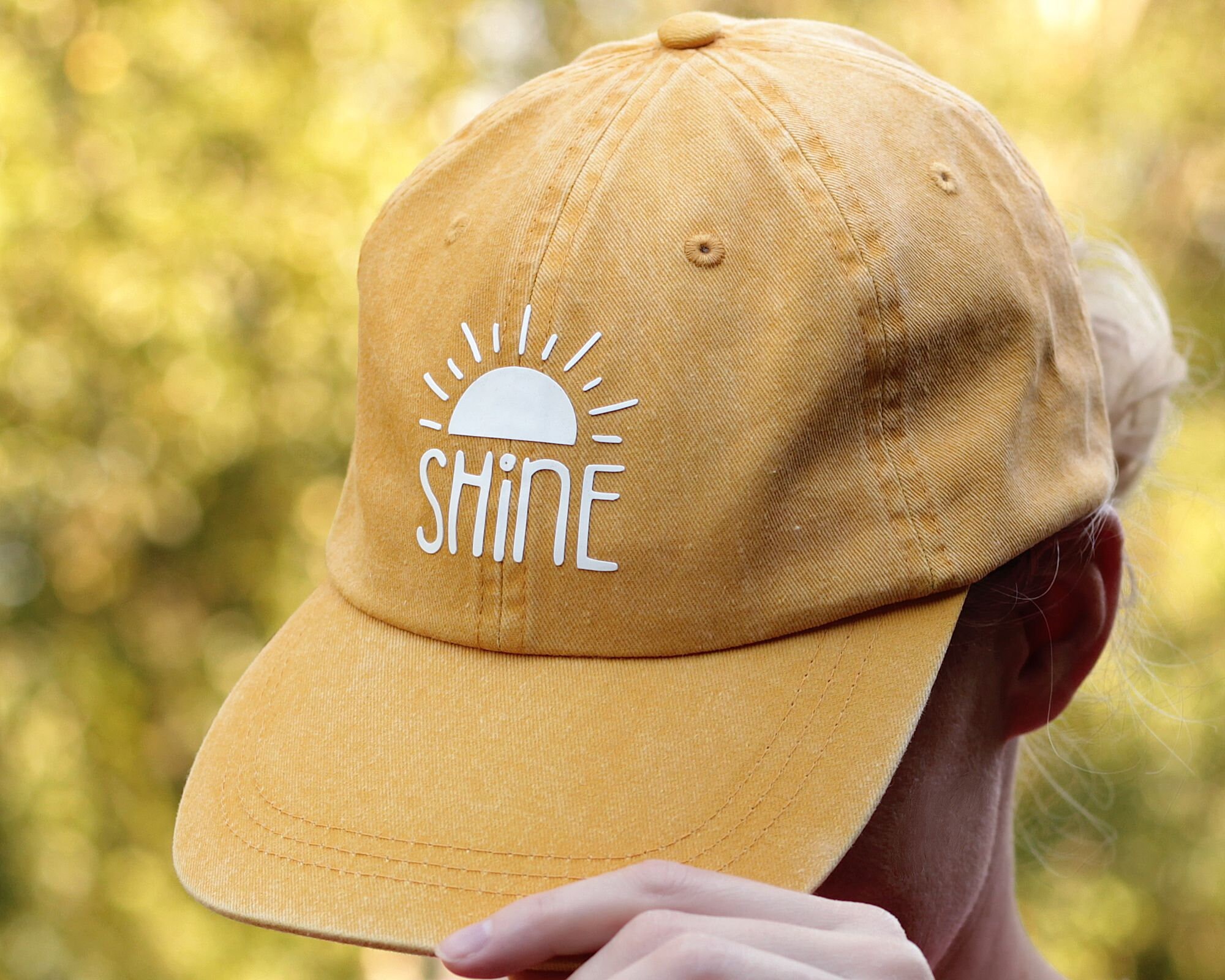 Sunshine Hat Yellow Baseball Cap Classic Dad Hat Outdoor