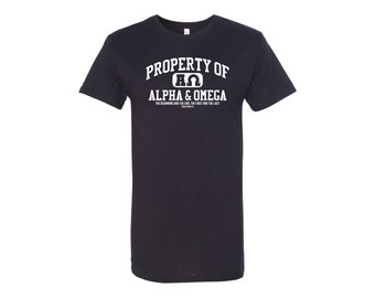 Tall Mens Christian Shirts Dad Birthday Gifts for Men Christian T Shirt Alpha & Omega Bible Verse Shirt Jesus Shirt Long Length