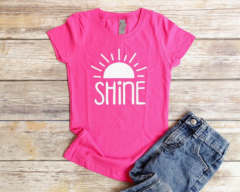 Shine Yellow Shirt Cute Shirts for Girls Girls Shirts | Etsy