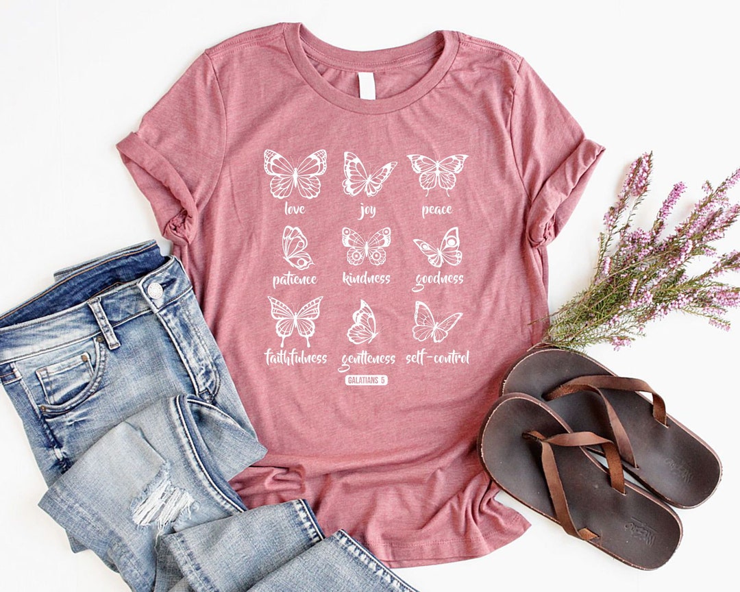 Fruit of the Spirit Shirt Women Butterfly Shirt Christian Shirts for ...