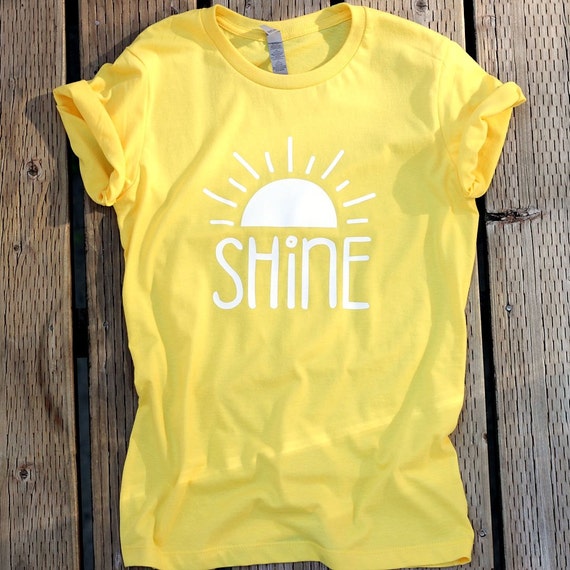 Shine Yellow Shirt Christian T Shirts for Women Christian T