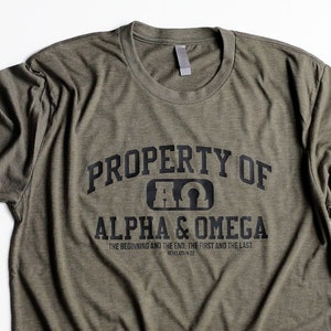 Mens Christian Shirts Dad Birthday Gifts for Men Christian T Shirt Alpha & Omega Bible Verse Shirt Jesus Shirt
