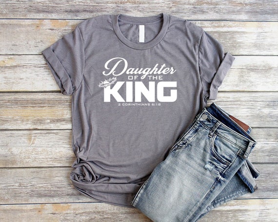 Daughter of the King Shirt Christian T Shirts for Women Unisex Triblend Tshirt Christian Shirts for Women Jesus Shirt Women Bible Verse Tee